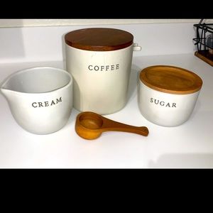 Coffee Canister, Sugar Cellar, Cream Cellar